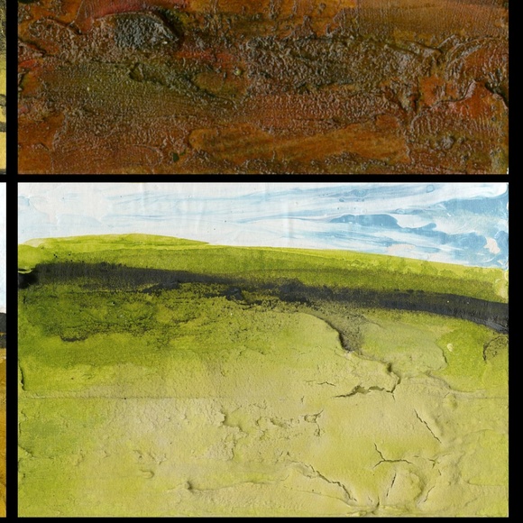 Bundle of 4 Small Textural Landscape Paintings - Dream Land Collection 8 - Picture 5 of 10